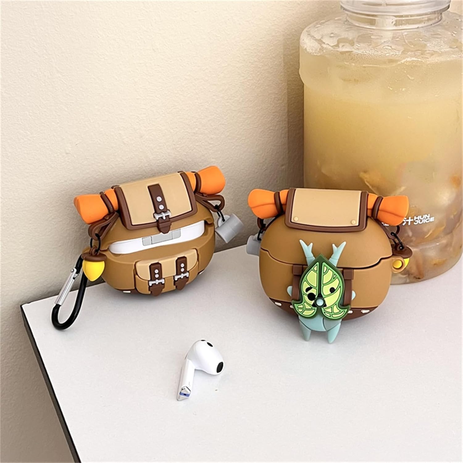 Cute Korok Case Compatible with Samsung Galaxy Buds3 FE (2025)/ Buds3 / Buds3 Pro(2024) with Keyahcin, Cartoon Anime Yahaha Silicone Shockproof Protective Cover for Man Woman - Image 5