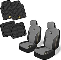 Vista 11 de Cat FlexHybrid - Fundas de asiento de automóvil, de piel sintética negra de alta calidad + fundas de asiento de malla para autos, camiones, SUV