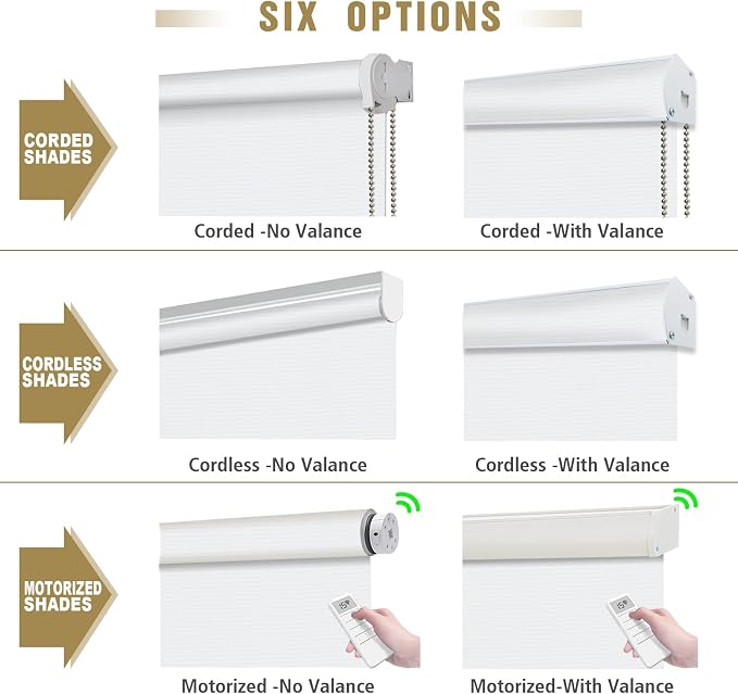 Blackout Roller Shades para Ventanas, Blanco miniatura 3