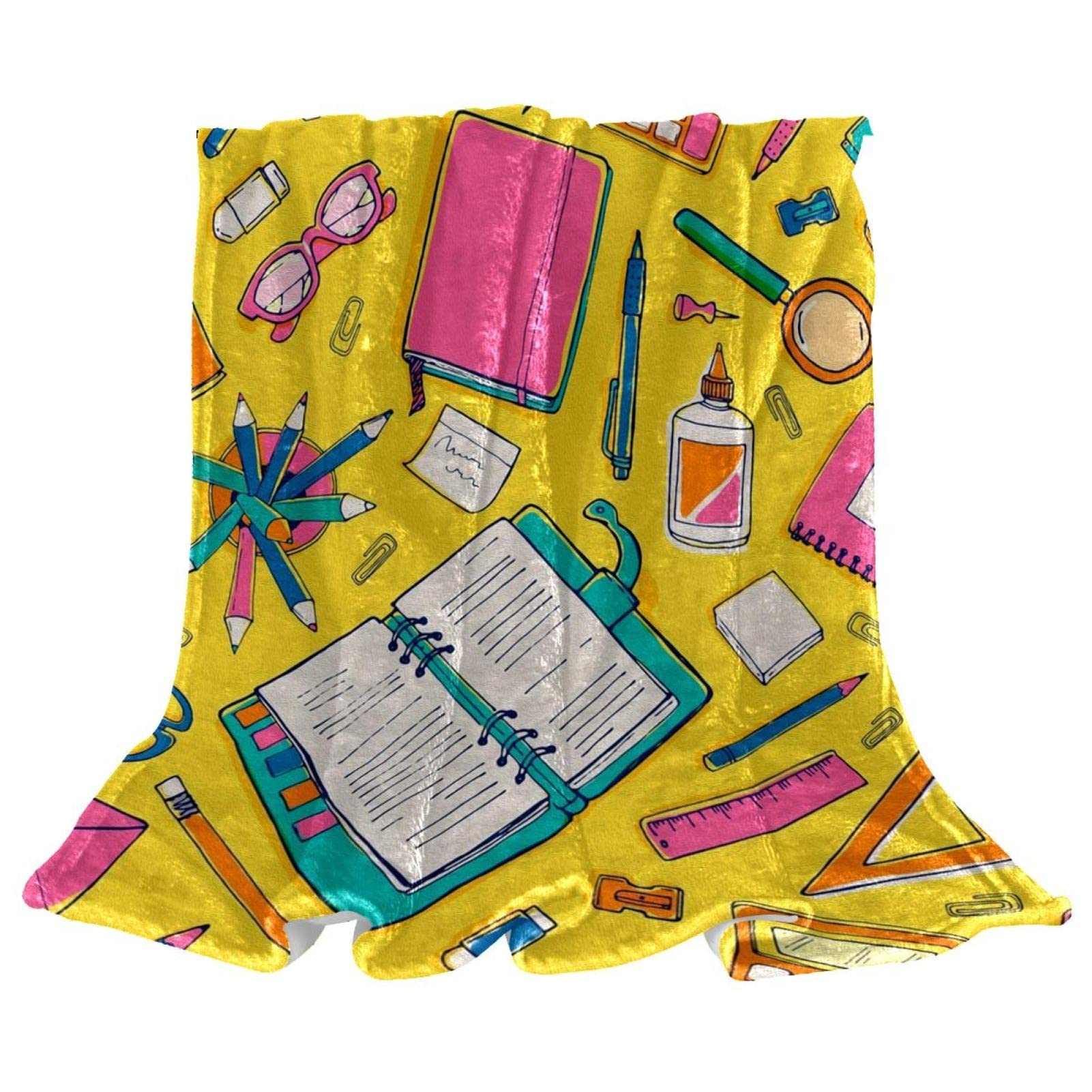 Couvre-lit modèle de crayon de dessin animé doux pour chambre d'enfant
