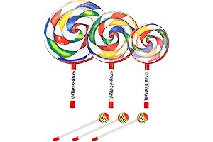 3-Piece Lollipop Hand Drum Set: Percussion Instruments for Making Music and Learning Rhythm