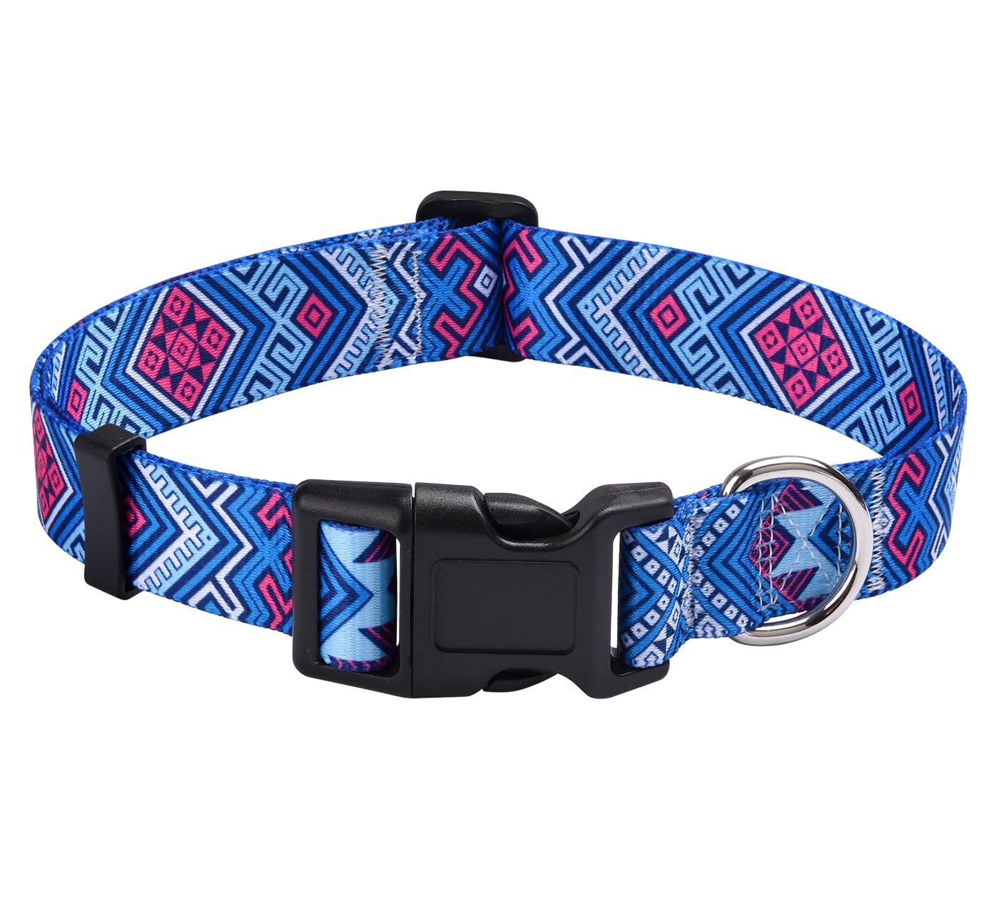 Mihqy Dog Collar with Bohemia Floral Tribal Geometric Patterns