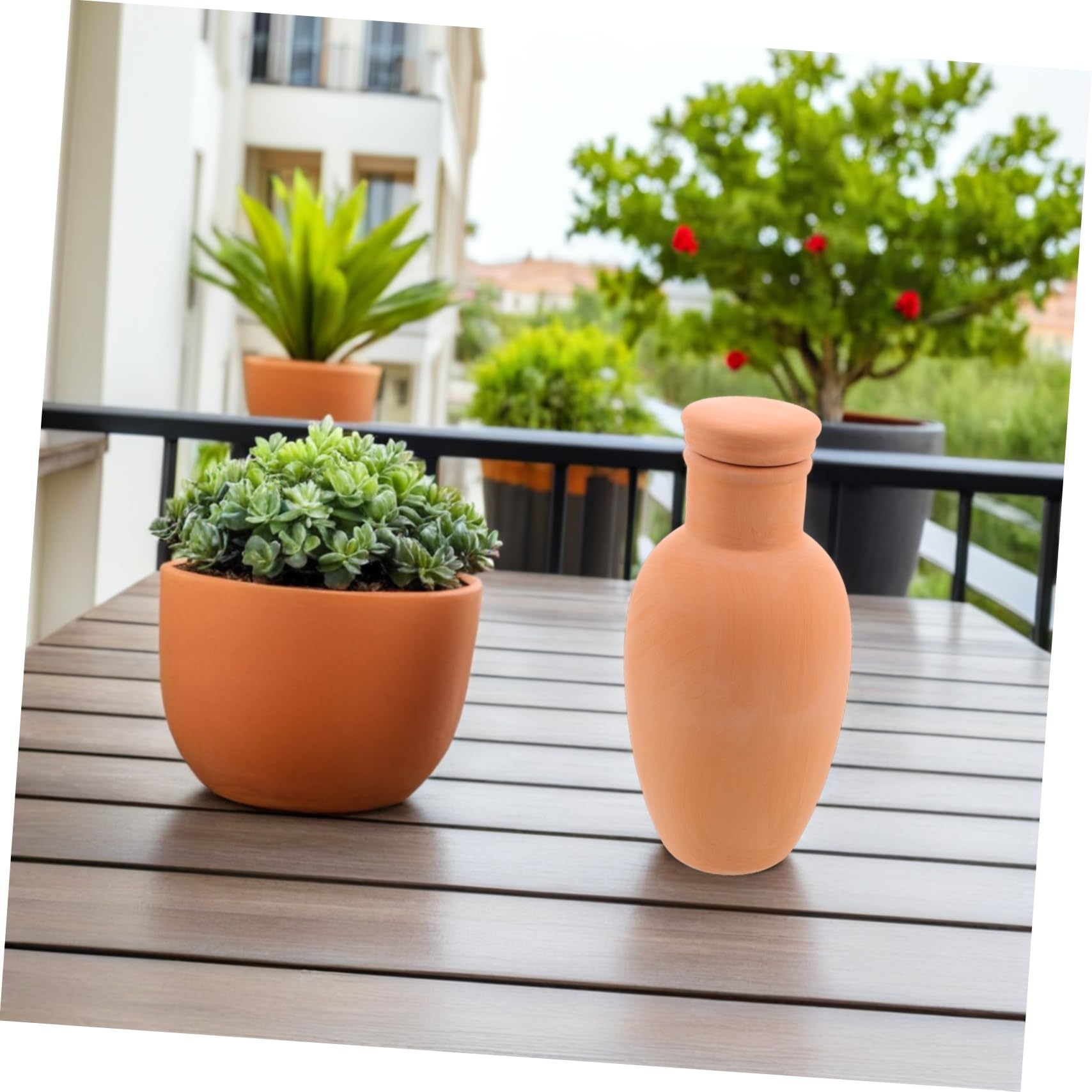 BESPORTBLE Piquets D'arrosage Automatique en Terre Cuite 4 Pièces : Système D'arrosage Automatique pour Plantes D'intérieur Et D'extérieur – Piquets D'arrosage pour