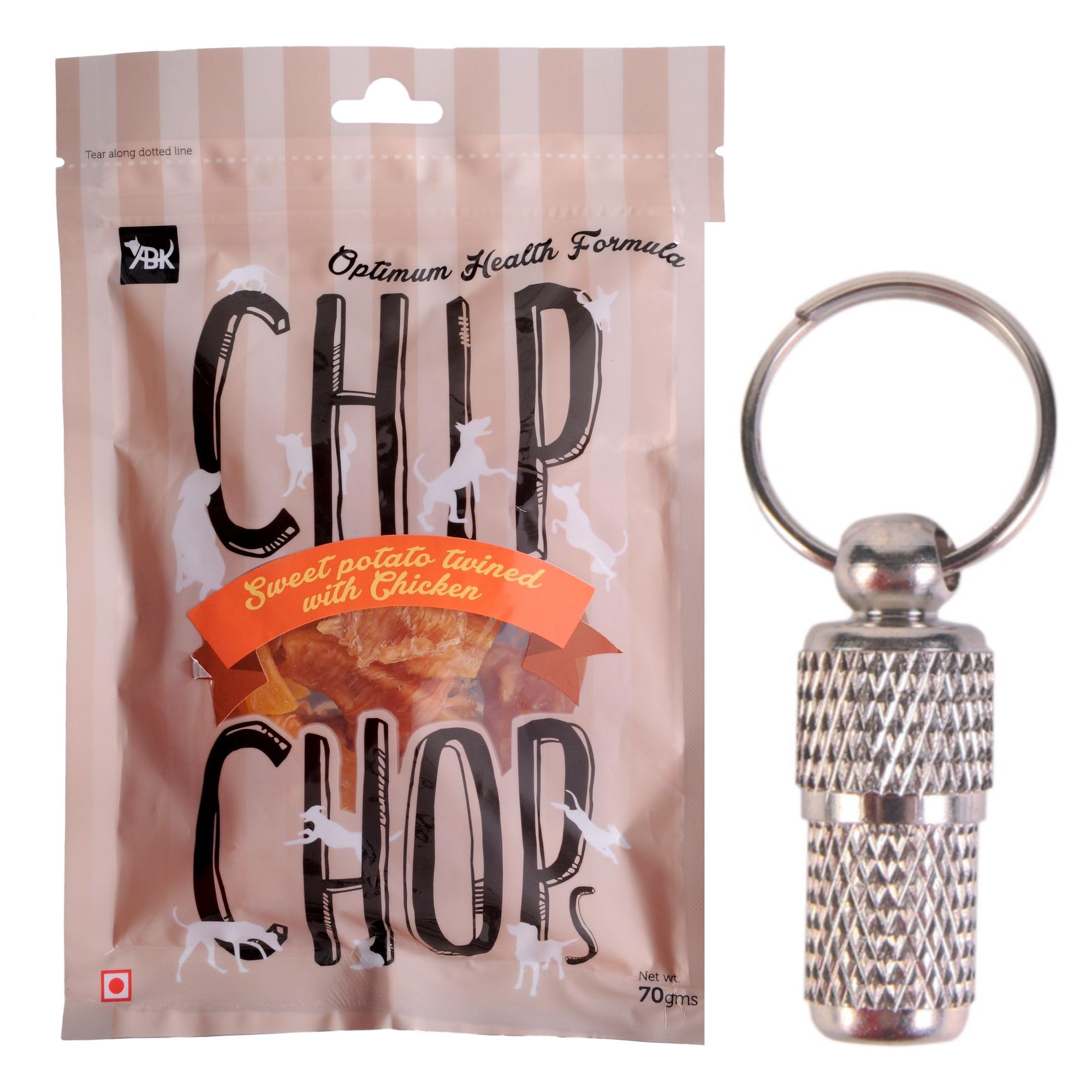 Combo of 1 Pack Chip Chops Sweet Potato Chicken Dog Treat, Highly Nutritional & Digestible, Suitable for All Dog and Life Stages with Metal Chromed Finish Dog I.D. Tag (B0CCY412RP) Amazon Price History, Amazon Price Tracker