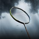Hundred Flareon Typhoon (Strung) Badminton Racket with Full Cover | 5U | ≤32 lbs | Every Shot: Fast, Fluid & Controlled | Superlight Carbon Fiber | CNTRL Foam | TorsionStop System (Black/Lime) gallery image