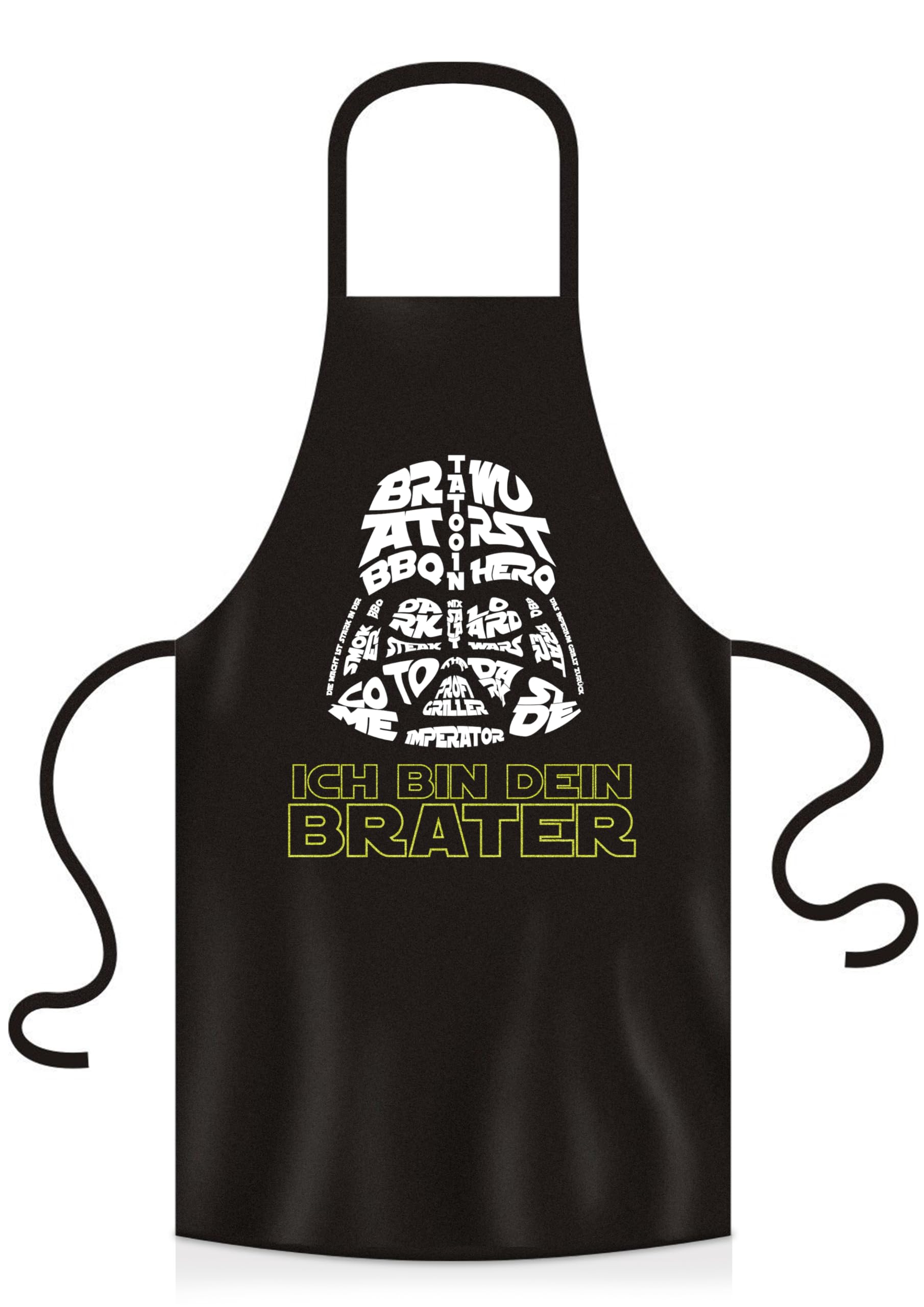 YORA Grillschürze für Männer lustig - Vatertagsgeschenk inkl. BBQ-Urkunde - lustige Geschenke zum Vatertag - Geschenkideen Papa & Opa (Ich bin Dein BRATER)