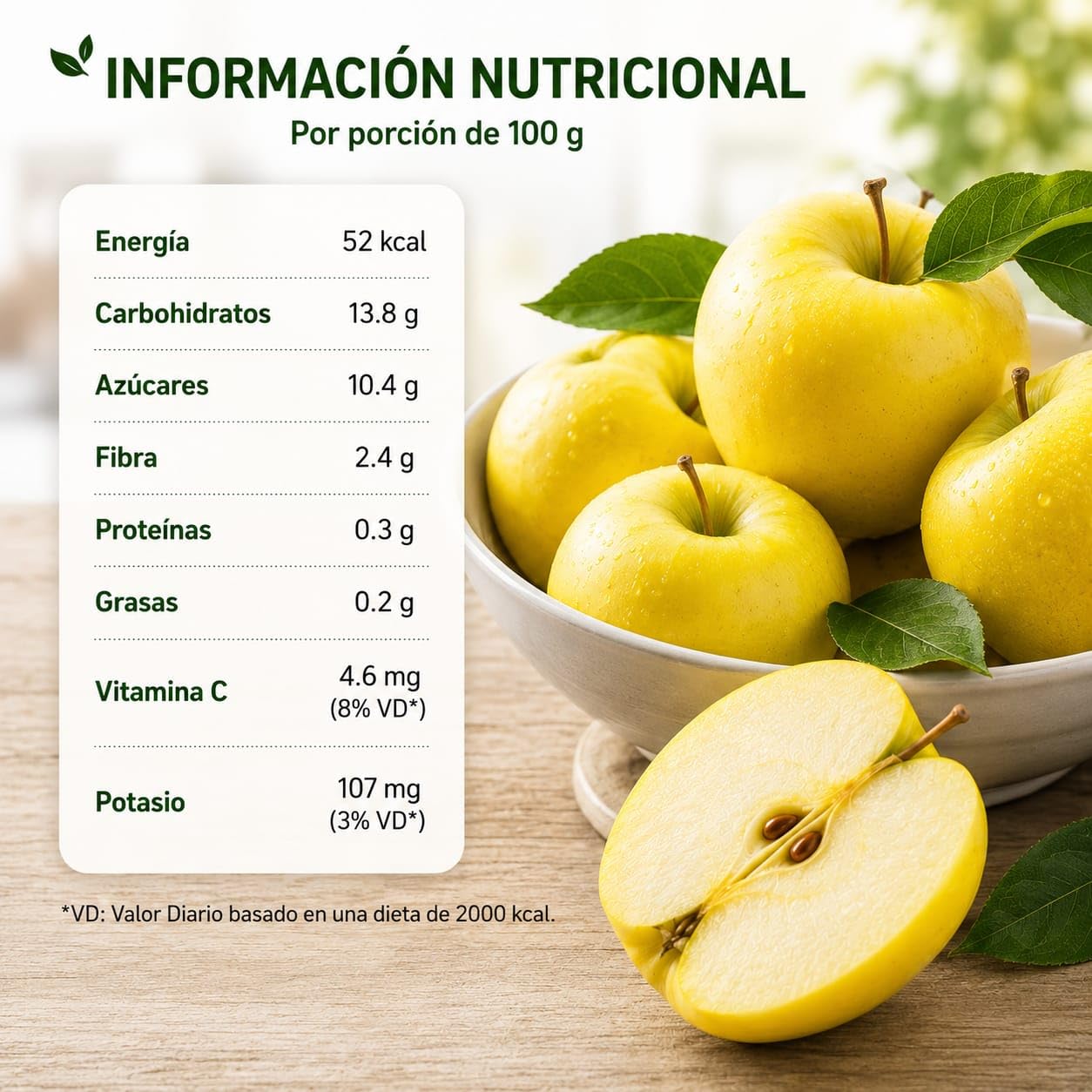 Manzanas Golden Frescas 9 kg – Dulces, Crujientes y Jugosas – Ideales para Consumo Diario, Postres y Zumos – Envío Directo del Productor