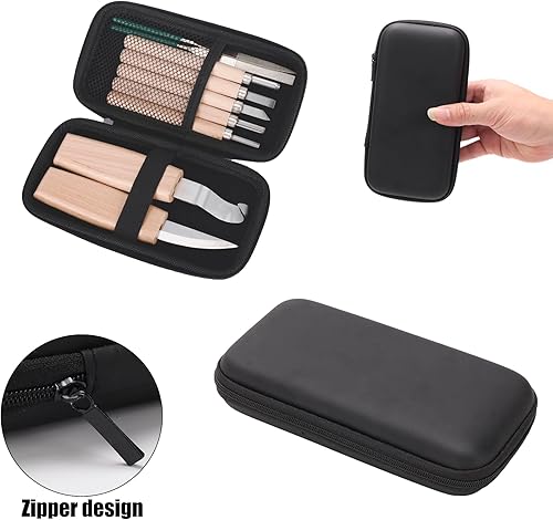 Miniatura 2 de MILUOSONG Kit de tallado de madera, herramientas de tallado de madera, juego de cuchillos para tallar a mano con limas de mano para madera, modelo,