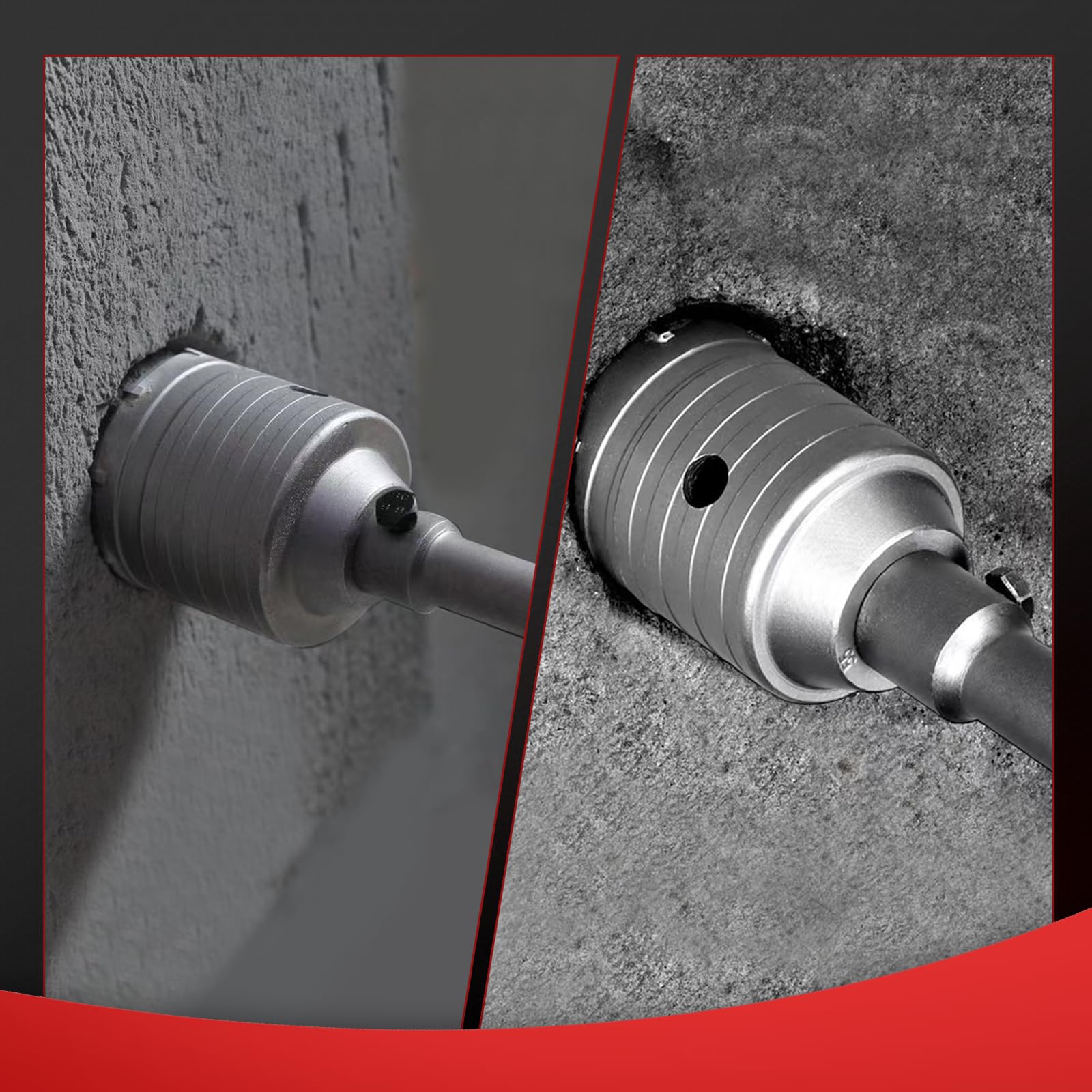 Sierra Corona Perforadora Hormigon 95mm en Ceco con Adaptador SDS Plus Broca para Cemento Ladrillo Piedra Pared