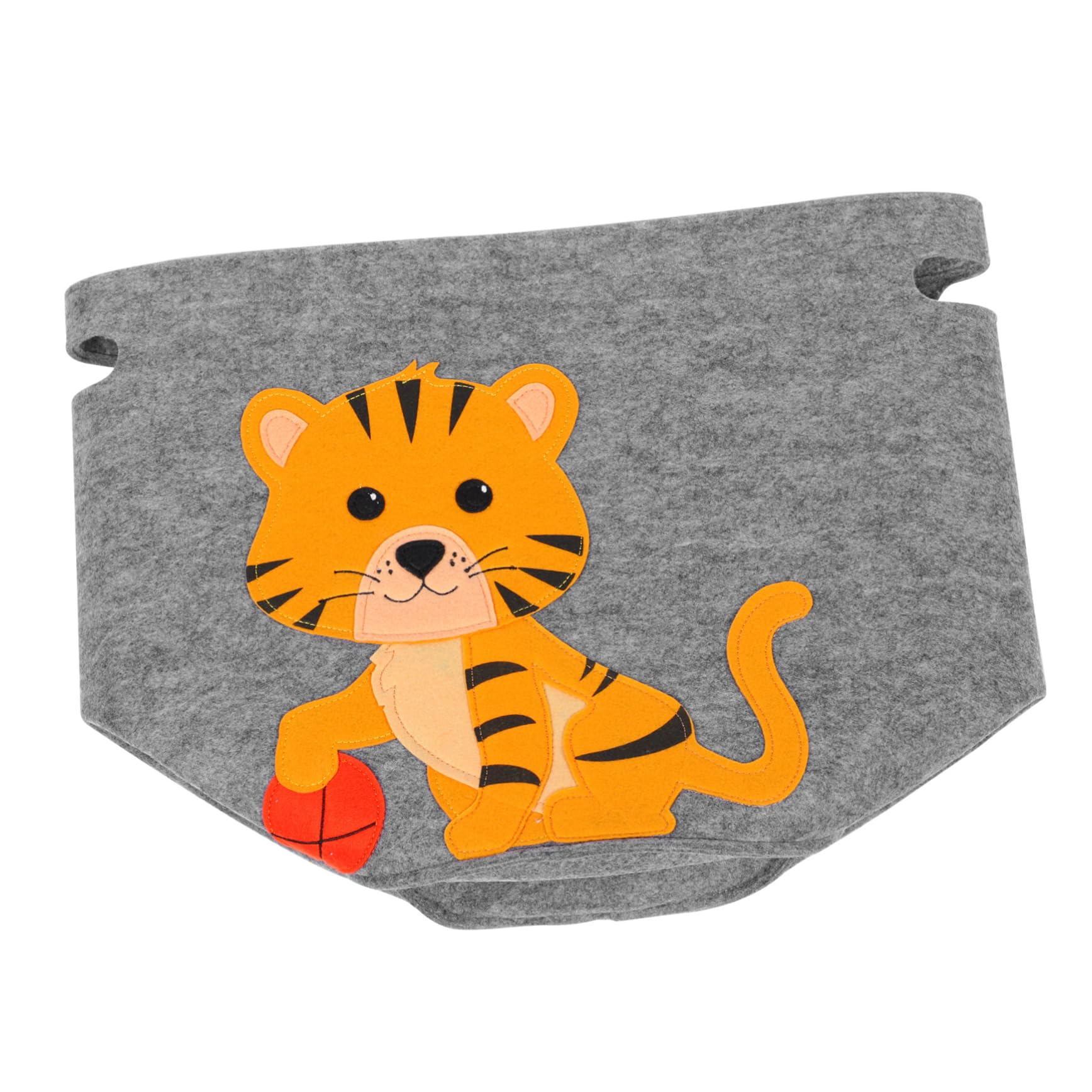 Panier feutre cartoon tigre pour organiser la chambre de bébé