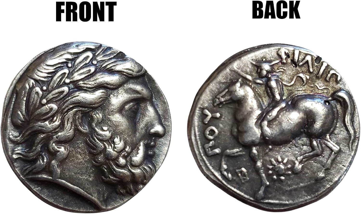 Silver Plated Ancient Greek Coins Alexander The Great Tetradrachm Islands of Attica Aegina Stater - Reproduction Replica for Collection - 3 Pieces