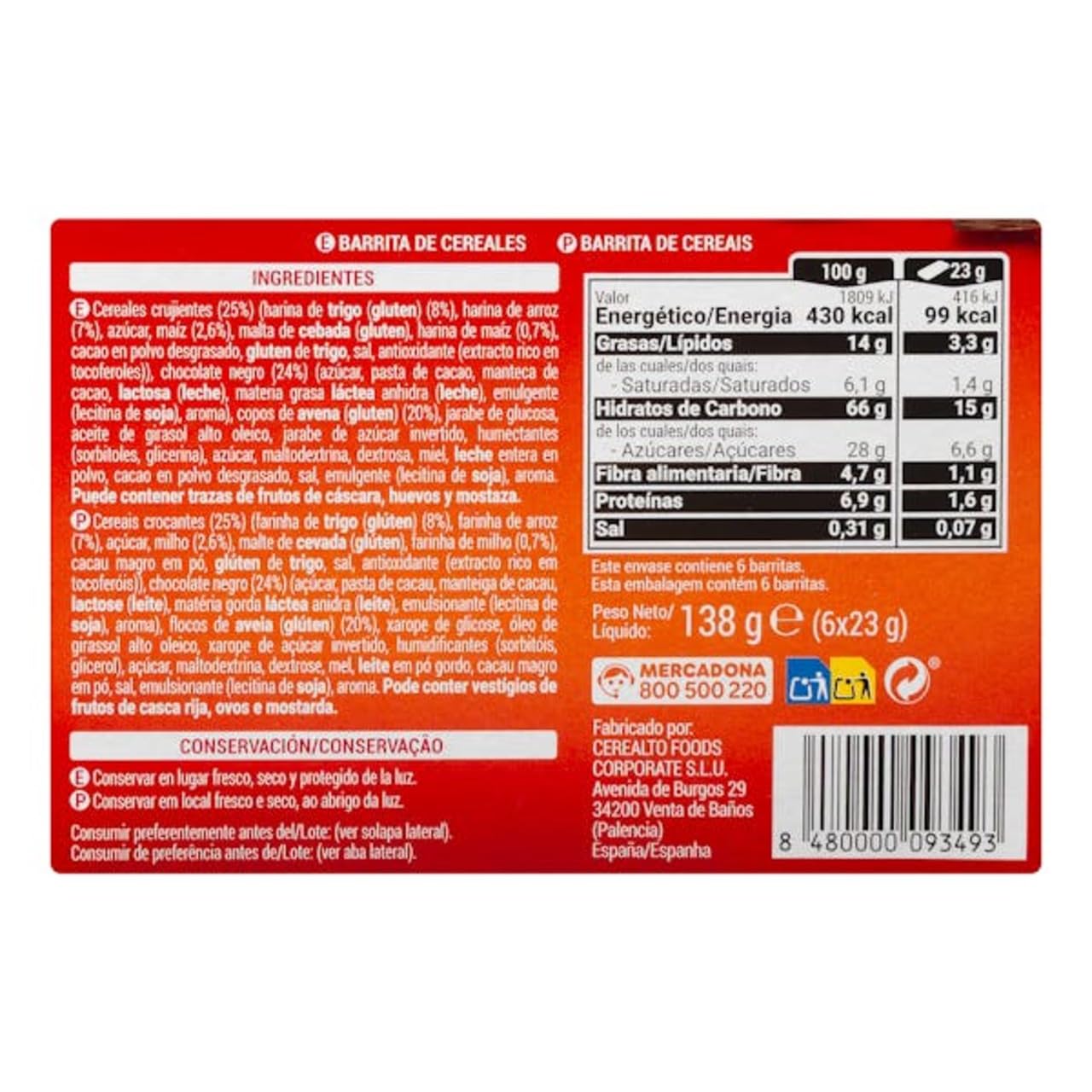 Müsli-Riegel mit Schokolade 12er-Pack