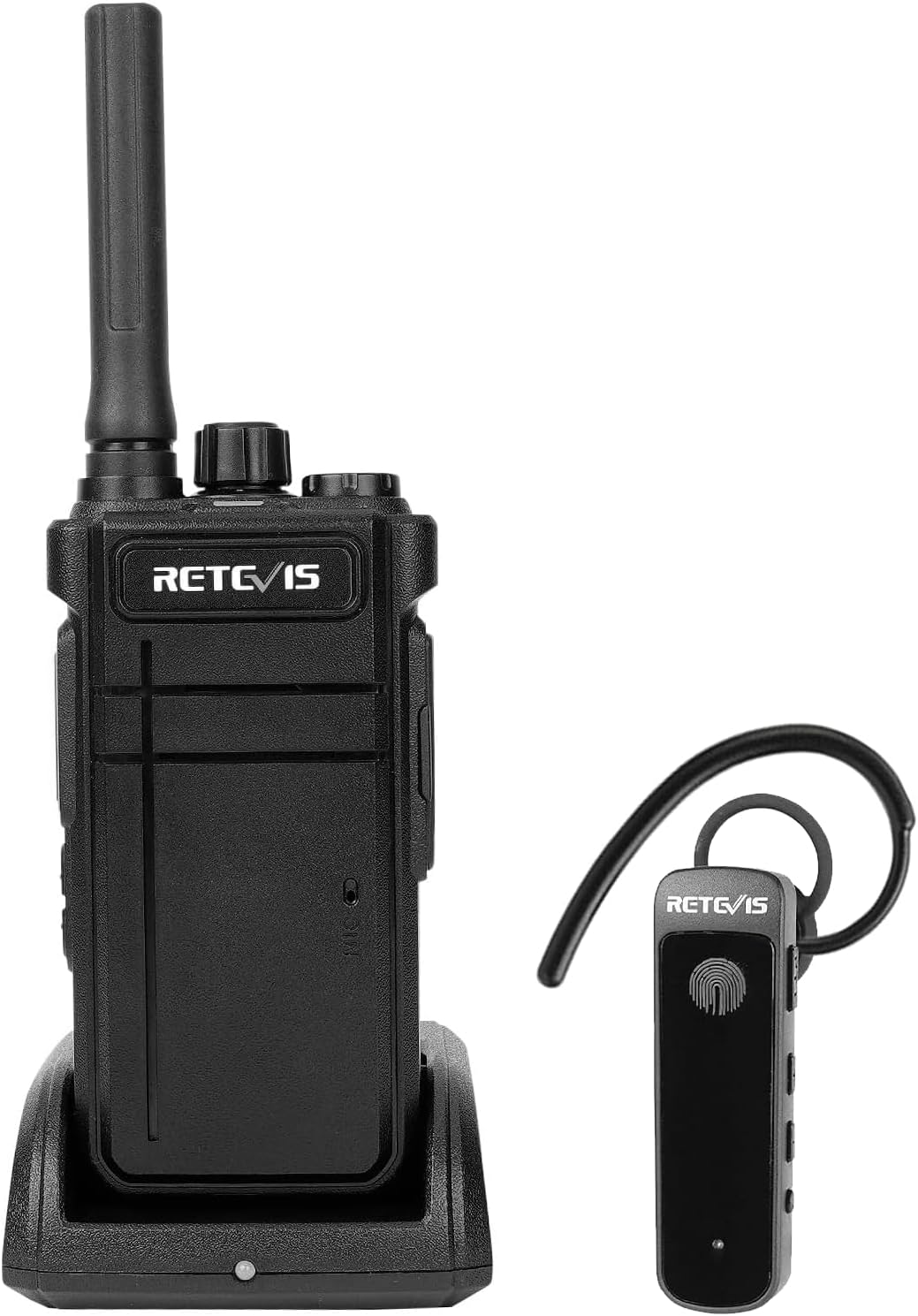 Retevis RB37 New Version,Bluetooth Walkie Talkies for Adults,Two Way Radio with Earpiece,VOX,2000mAh,Type-c,Wireless Walkie Talkies (1 Pack)