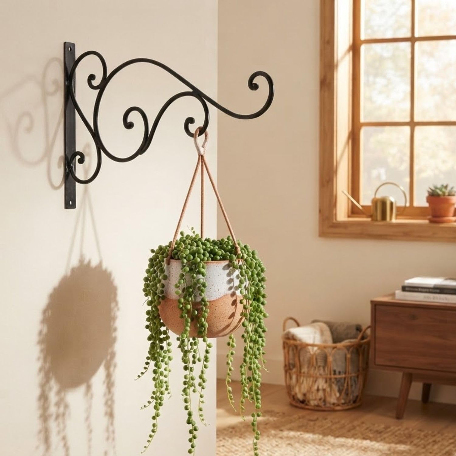 Plant Hanger Brackets Wall Mounted-Metal Hooks for Flower Planter Bird Feeder Wind Chimes-picture-10