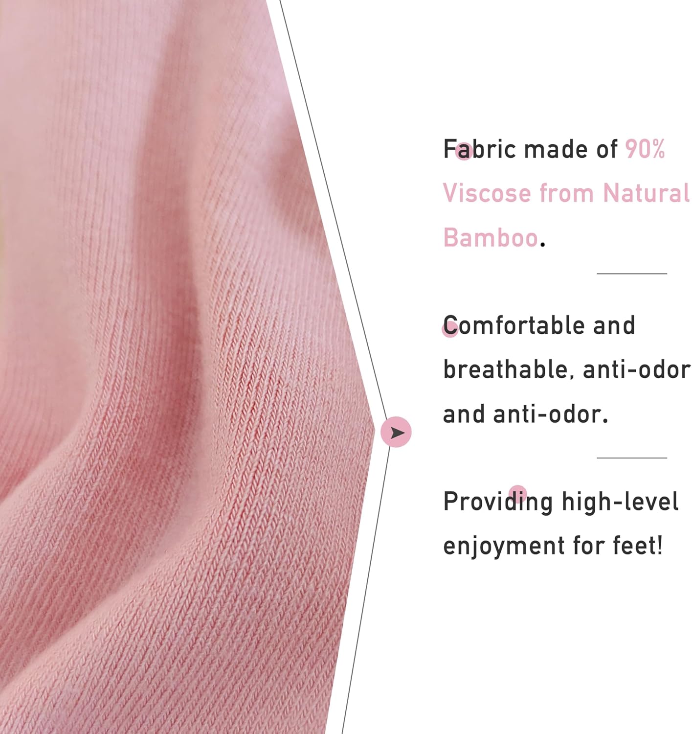 Women's Soft Thin Viscose Bamboo Crew Socks, Fit Stretchy Casual, Business, Dress Calf Sock 5 Pairs - Image 5