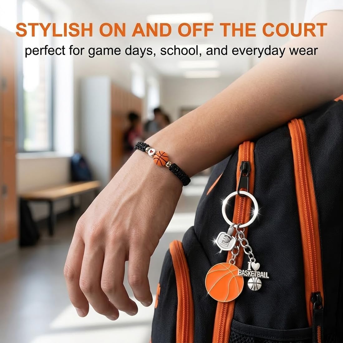 Bracciale Regolabile per Ragazzi Appassionati di Basket, 1 Pezzo, dell'Amicizia, Bambino e Ragazzo, Regalo per Giovani, Accessori Sportivi per Bambini