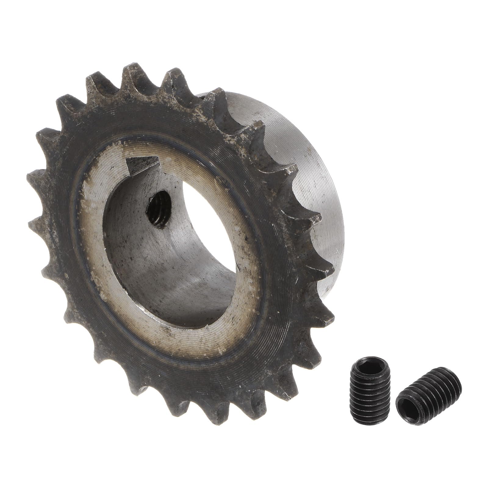 Produktbild von 2er Set ISO 06B-1 Rollenkettenrad B-Typ – 12 Mm Bohrung, 3/8″ Teilung, 10 Zähne, A3-Stahl Gehärtet