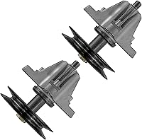 Vista 4 de Caltric Conjunto de 2 husillos de 54 pulgadas para cubierta compatible con Cub Cadet RZT-S54 RZTS54 2014 2015 2016 2017