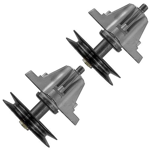 Miniatura 4 de Caltric Conjunto de 2 husillos con polea cubierta de 54 pulgadas compatible con Cub Cadet XT1-GT54 XT2-GX54