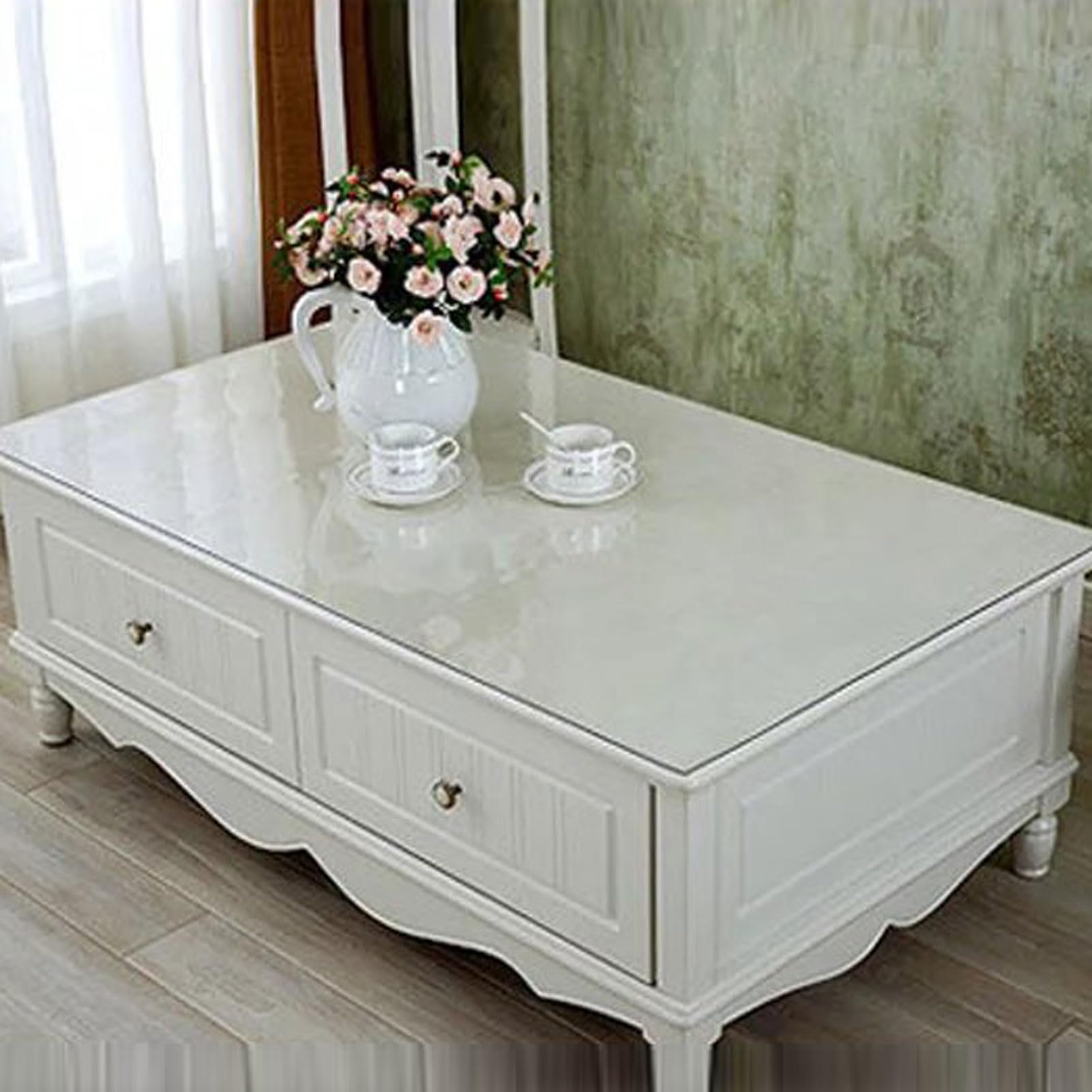 2Mm Protecteur De Couverture De Table Transparent, Tapis