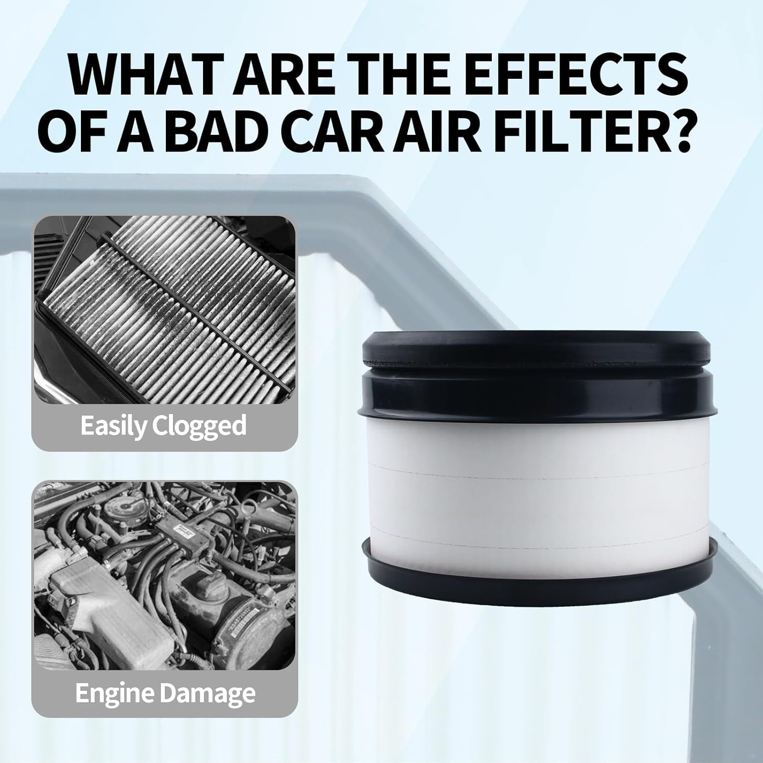 Engine air filter A3087C CA5352 CA10161 25839611 engine air filter for Chevrolet Silverado 2500 3500 for GMC Sierra 2500 3500 air filter 6.6L for Turbo Diesel Vehicles