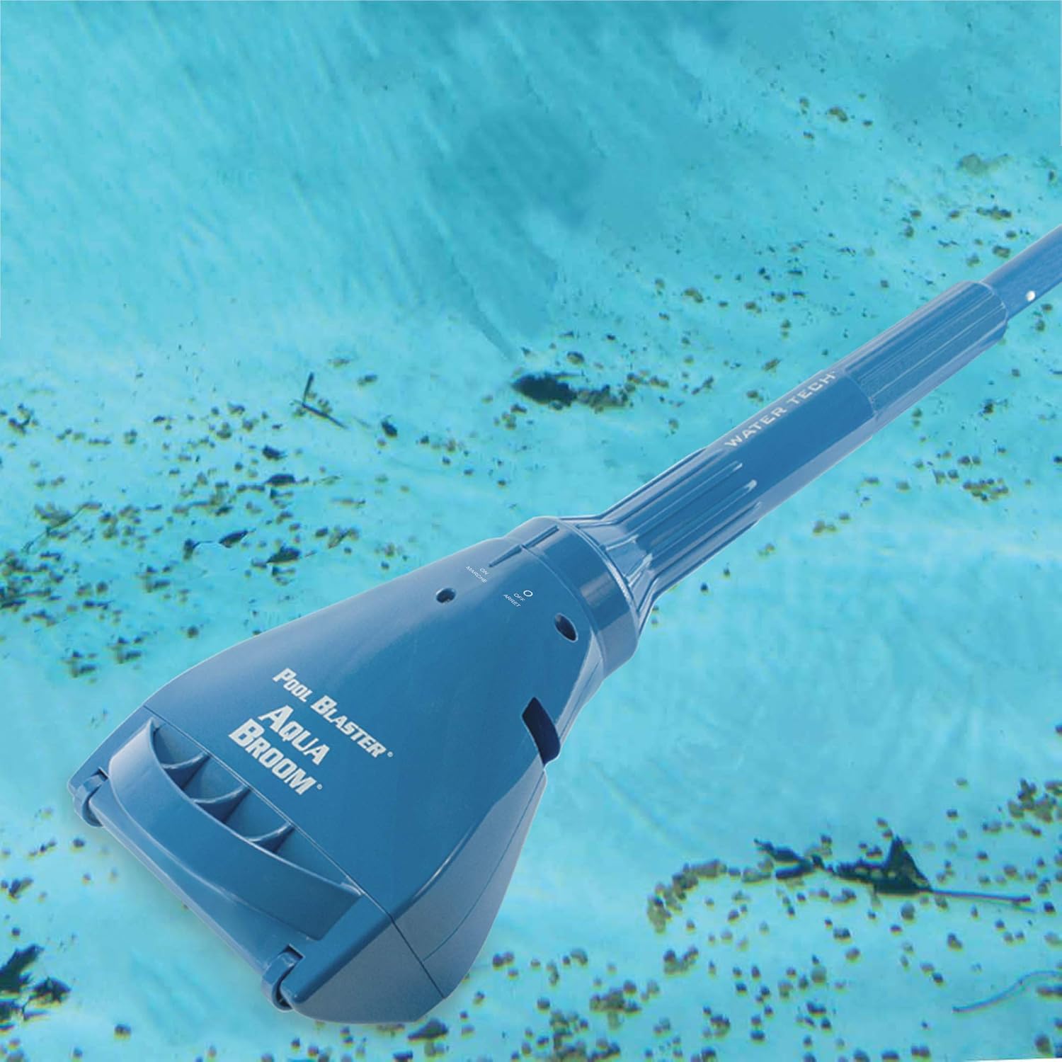 Pool Blaster Aqua Broom XL Ultra Cordless Pool & Spa Vacuum Cleaner with Pole Set, Battery-Powered Handheld Hoseless, Ideal for Hot Tubs, Inground & Above Ground Pool Steps, by Water Tech