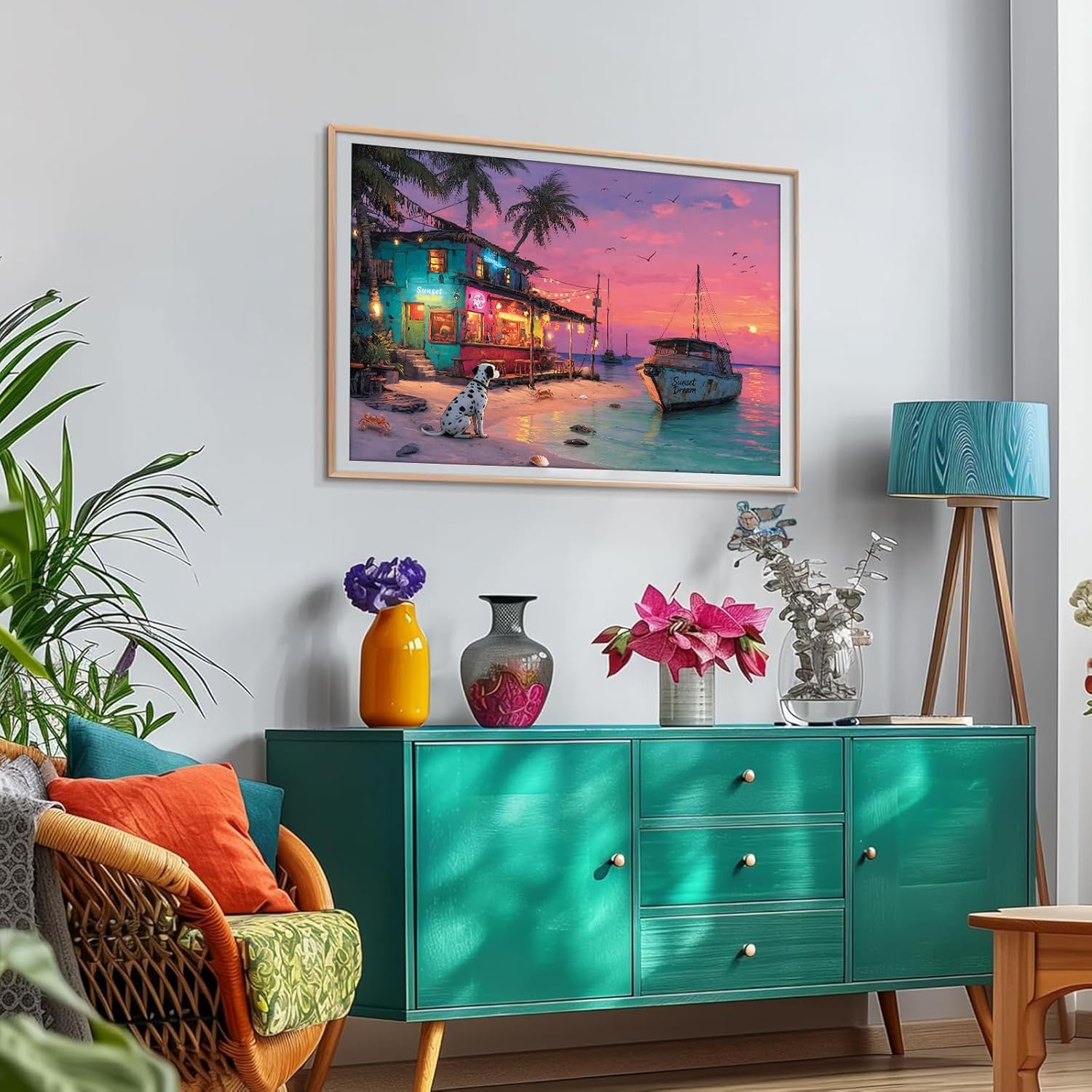 500 Piece Jigsaw Puzzle for Adults – Beach Bar Jigsaw Puzzles 500 Pieces, Tropical Coastal Seaside Puzzles for Adults 500 Pieces, Challenging Perfect for Game Nights, 20.5 X 15 in