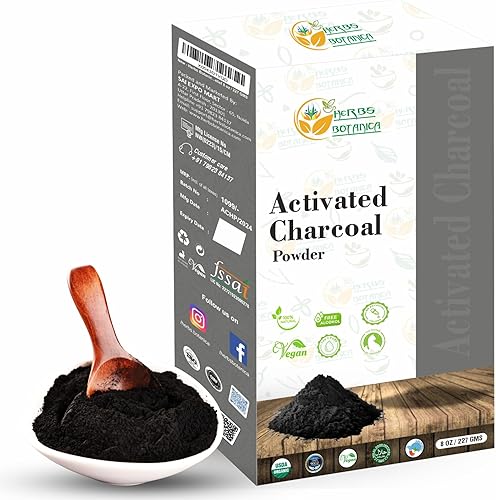 Polvo de carbón activado desintoxicante natural de grado alimenticio para salud digestiva, blanqueamiento de dientes, máscaras faciales,