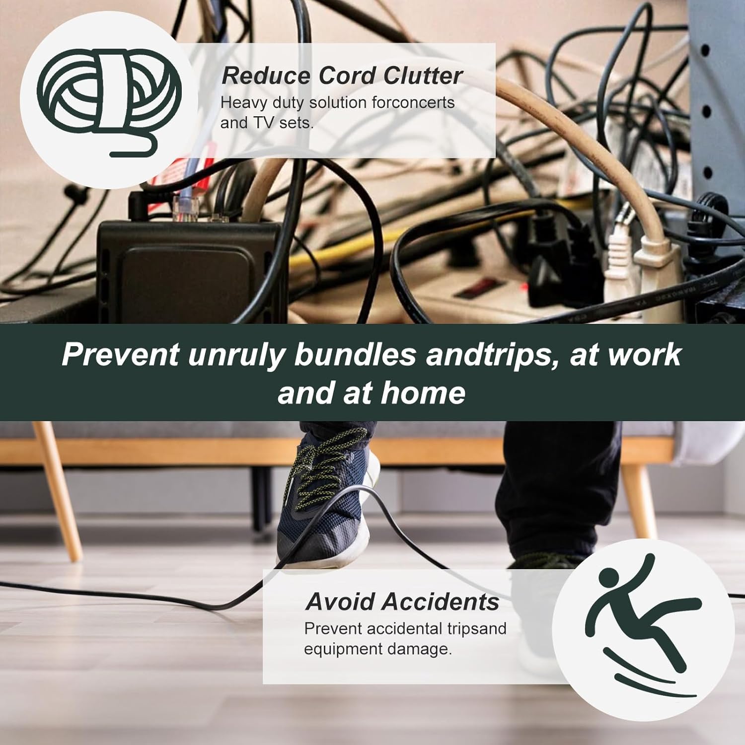 Black Gaffers Tape,6 Roll Bulk Gaff Tape 2" X 30 Yards,Floor Tape for Electrical Cords Cable Tape,Non-Reflective Matte Finish Gaff Tape for Photography, Filming, Stage Use