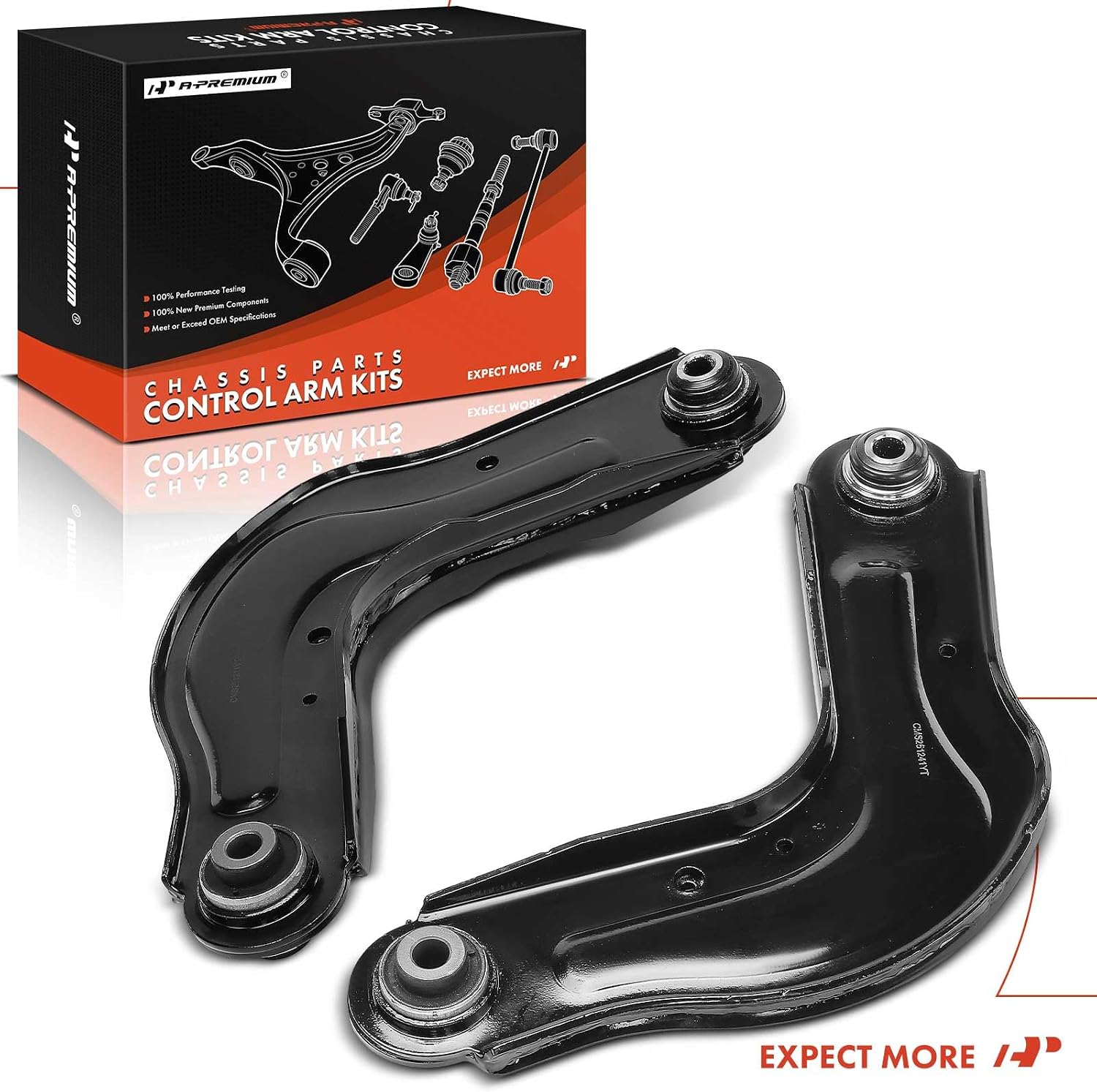 A-Premium 2 x Rear Upper Suspension Lateral Arm, with Bushing, Compatible with Chrysler Pacifica 2017 2018 2019 2020 2021 2022 2023