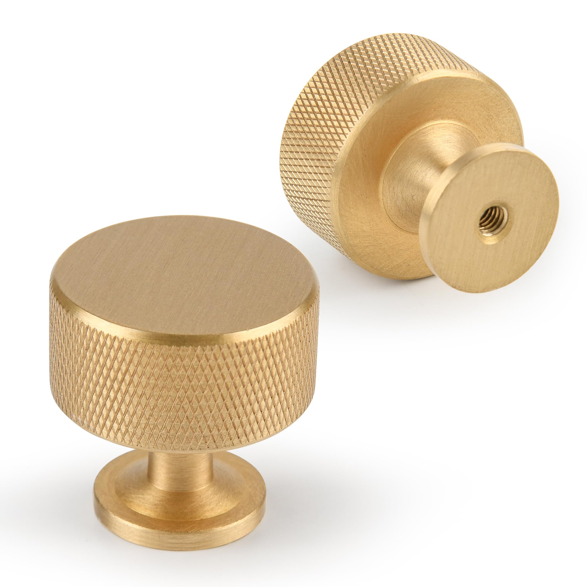 AQKKNY 5 Pack Gold Kitchen Cabinet Knobs Knurled Dresser Drawer Knobs Knurled Door Pulls for Vanity Table Cupboard Closet Kitchen Hardware Gold