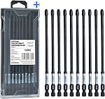 toolant 2 Inch Phillips Bit#3 Magnetic Anti Slip Impact Screwdriver Bits Set,20pcs Insert S2 Steel PH3 Driver Dit Set with CNC Machined Tips for Power Drill
