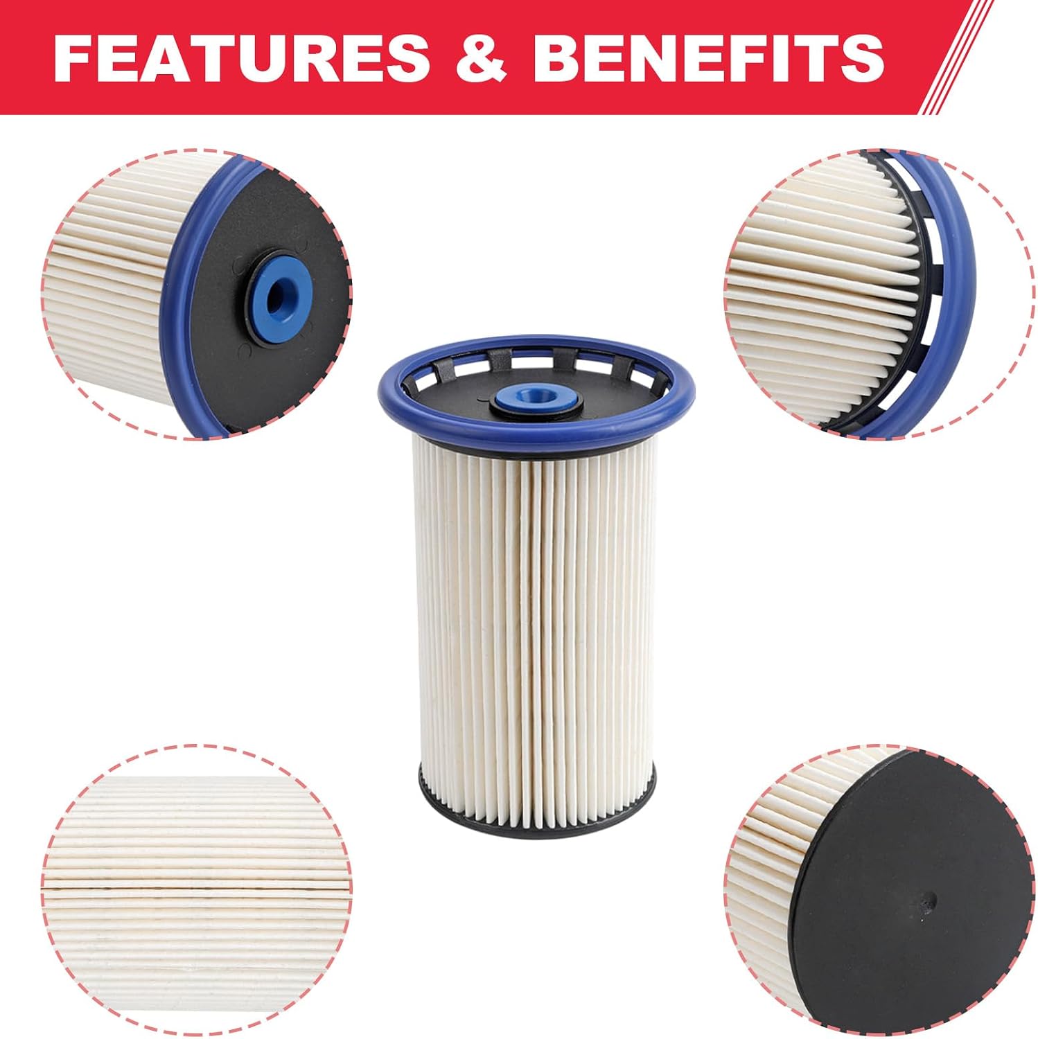 VW Fuel Filter Fits for Passat 2012-2014 2.0L Diesel Engine Volkswagen TDi Fuel Filter Replaces# PU8008 7N0127177 DF99057 7N0127177B