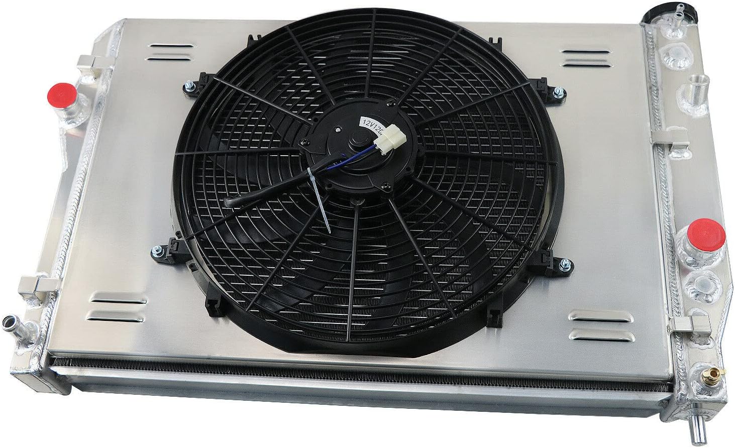 Aluminum Radiator 3 Row for 1993-2002 Chevy Camaro Z28/Pontiac Firebird 5.7 V8, Radiators with Electric Fan Shroud Thermostat Kit