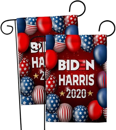 Biden Harris Flag Bandera de jardín conjunta, paquete de 2 unidades, diseño patriótico de voto, presidente demócrata, republicano, fiesta de té,