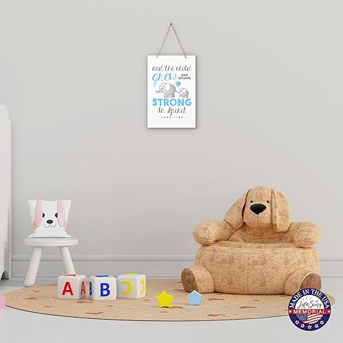 Miniatura 6 de LifeSong Milestones Letreros de decoración de pared de elefante para niños, dormitorio, guardería, pasillos, habitación de niños y niñas, tamaño de