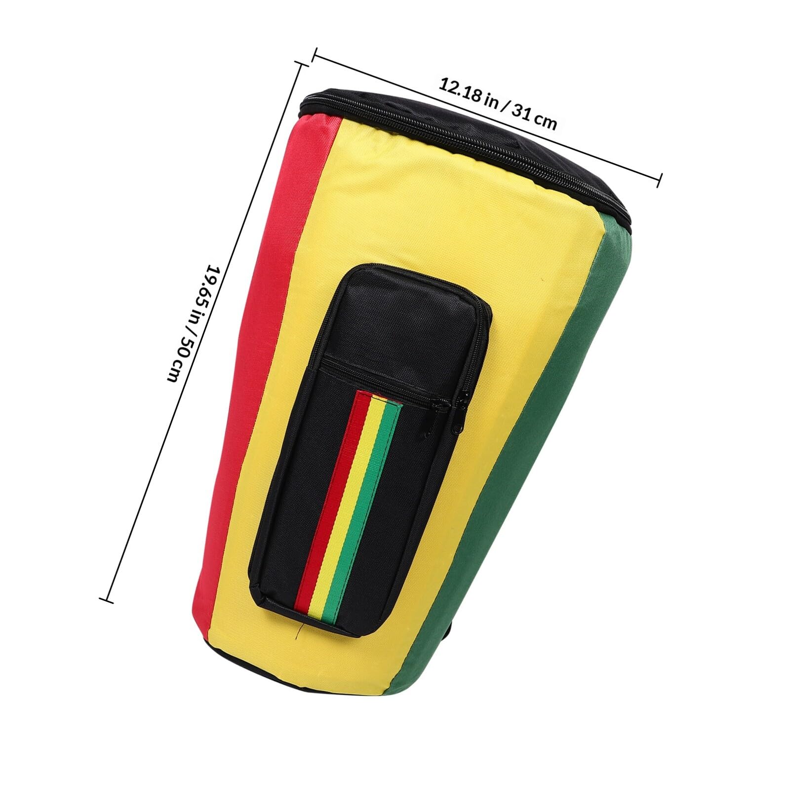 GALPADA Bolsa para Djembé Acolchada de 10 Pulgadas, Mochila para Instrumentos de Percusión con Correas Dobles, Tela Engrosada Resistente al Agua para Transporte y Protección