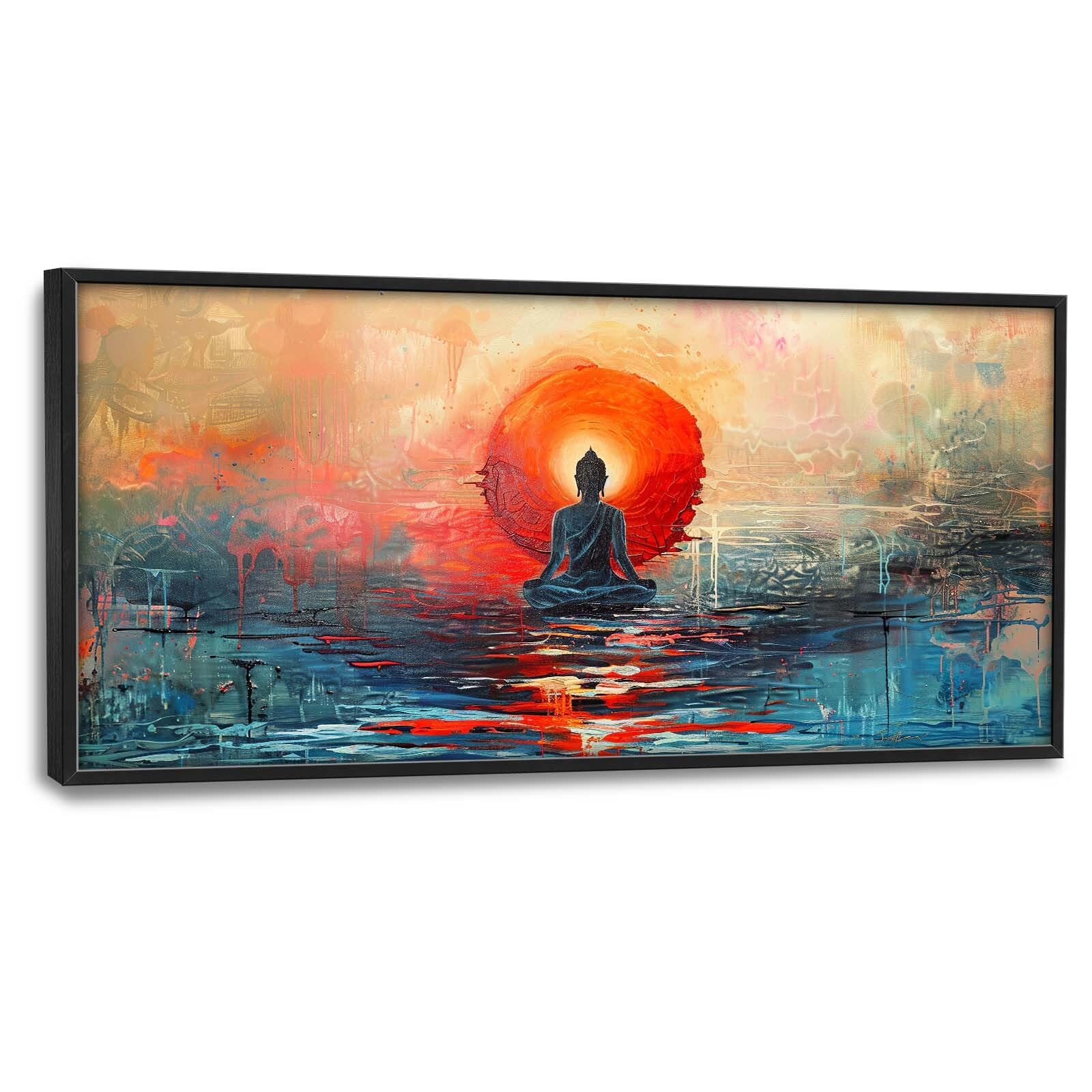 Amazon.com: Quorin Buddha Large Wall Art Abstract Zen Pictures