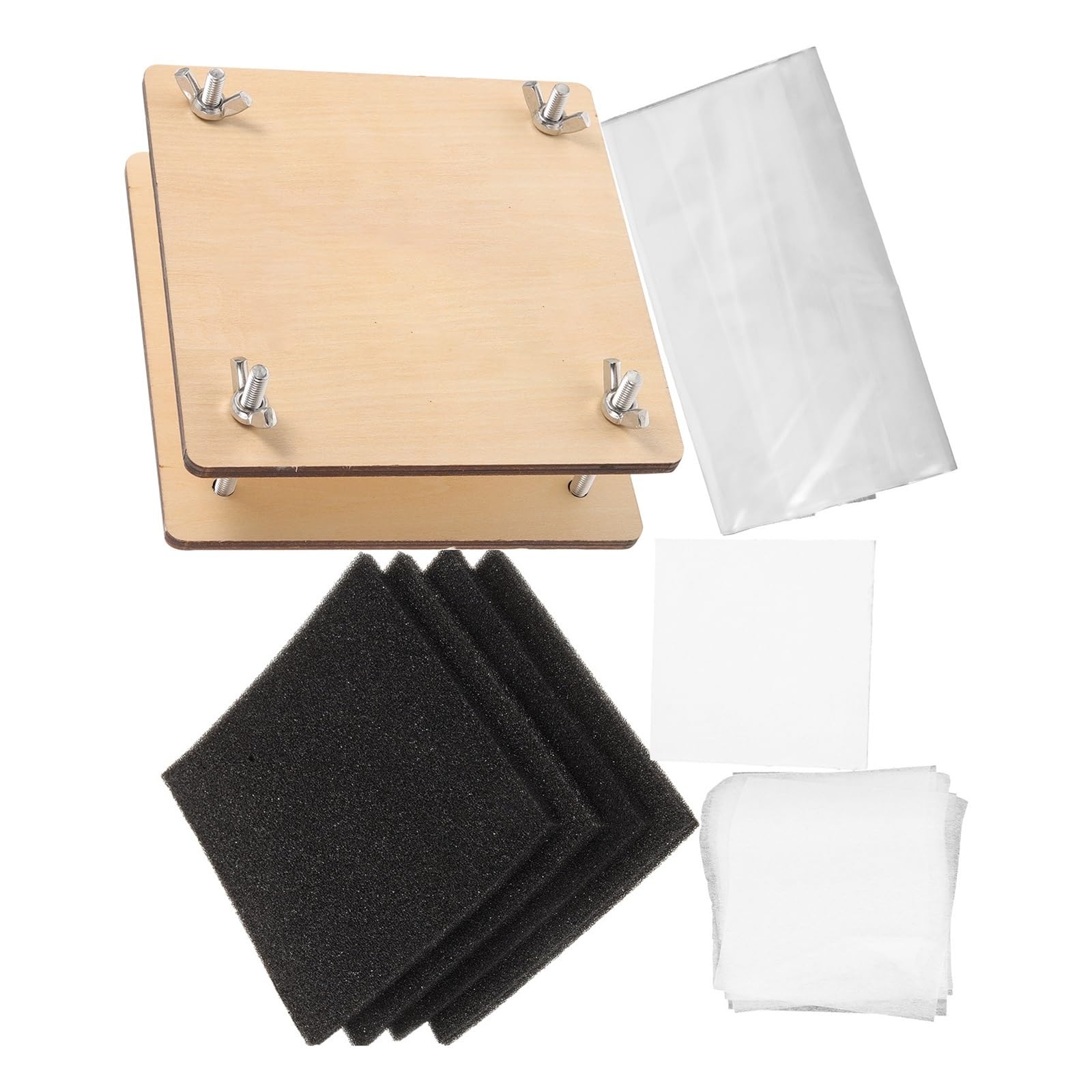 SUBLXPoten Flower Pressing Kit 1Set Flower Press Kit Wooden DIY Pressed Art Tool for Greeting Cards Scrapbooking Bookmarks Wedding Invitations Craft