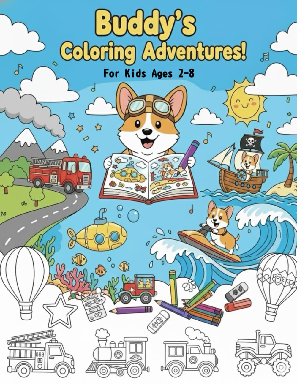 Buddy's Coloring Adventures!: Vehicles & Fun! (Buddy's Adventures)