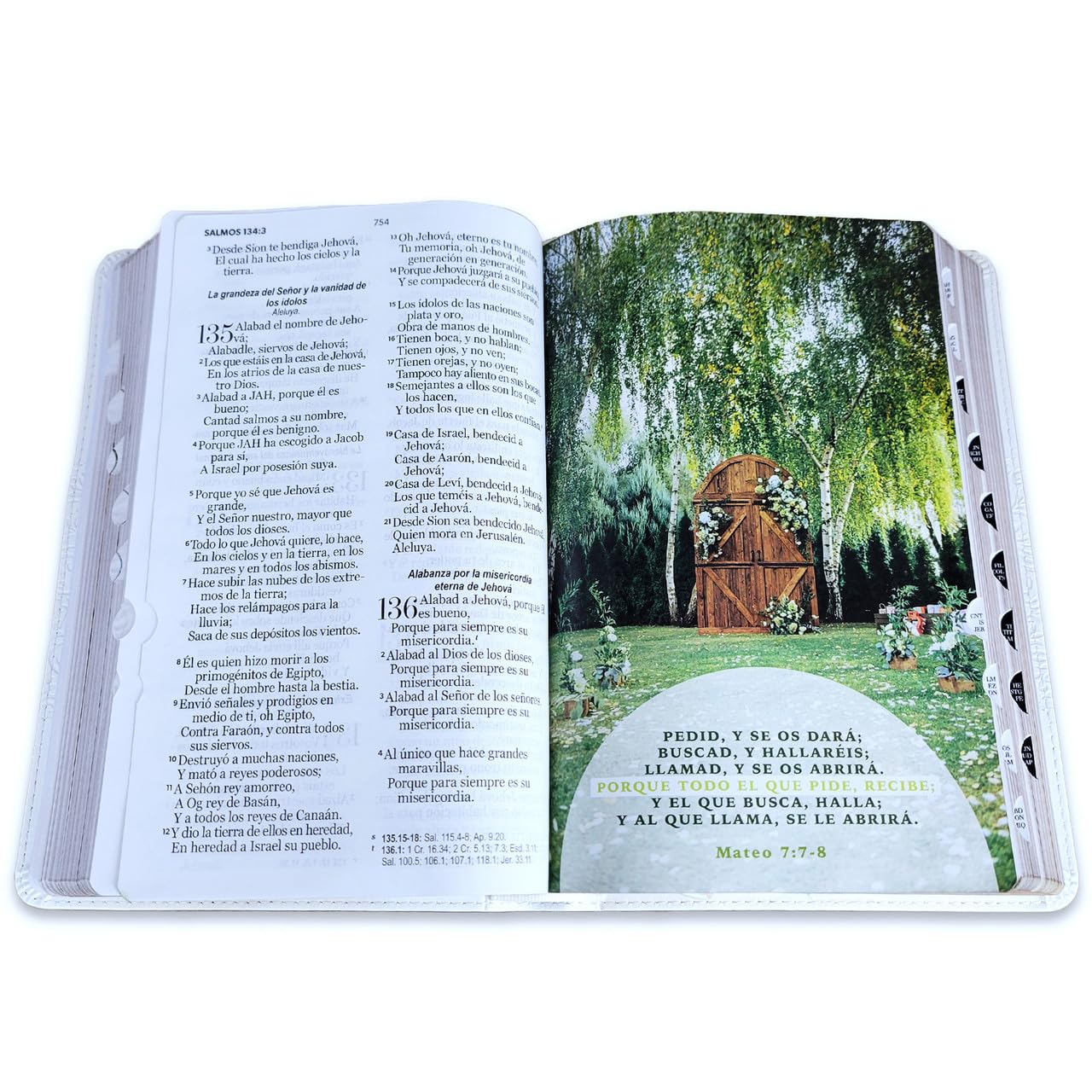 Biblia para Boda Letra Grande 12 puntos RV1960 blanca con indice - Recuerdo de Boda con Caja de Regalo