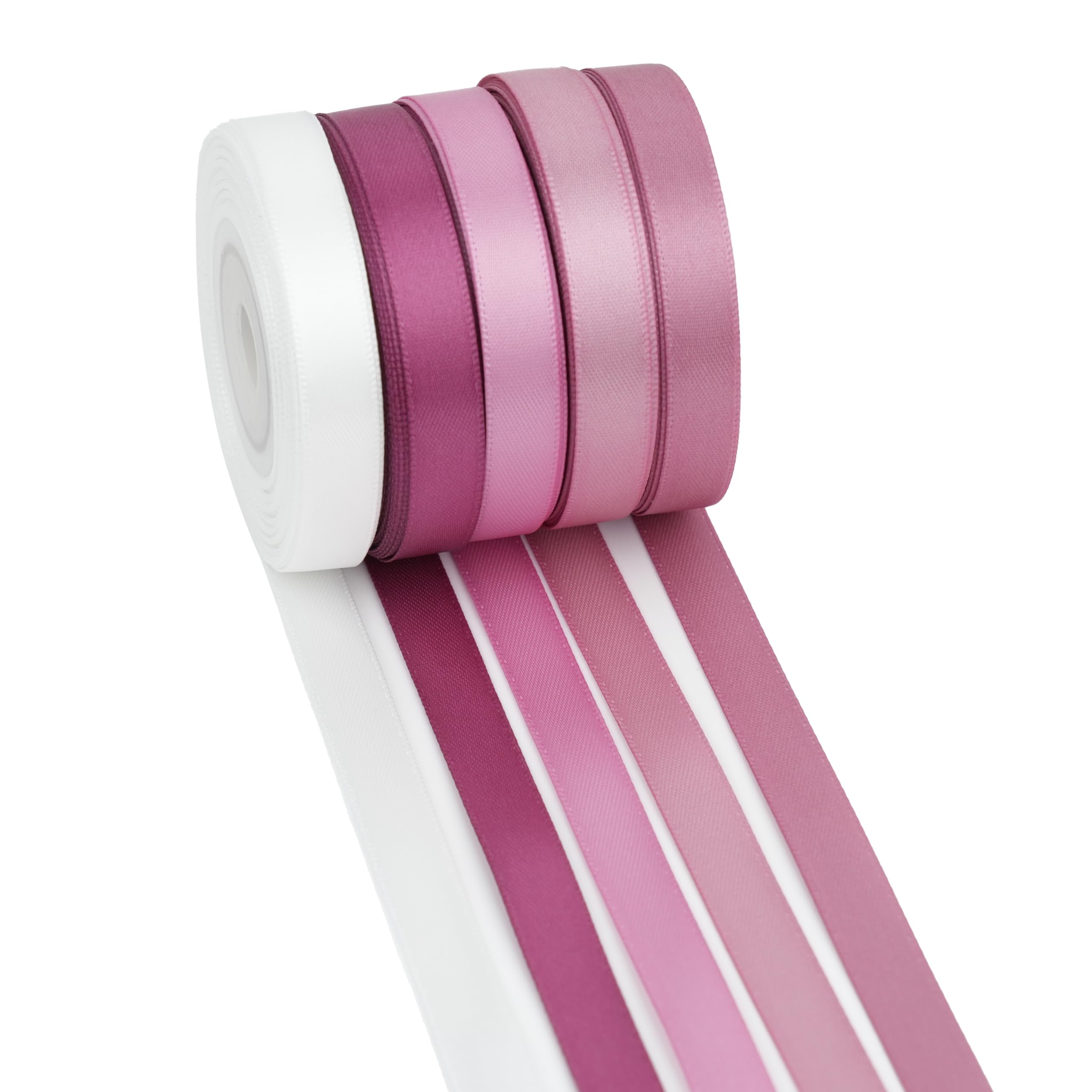 Amazon.com: DINDOSAL Dusty Rose Ribbon 3/8 Inch Thin Dusty Pink Satin ...