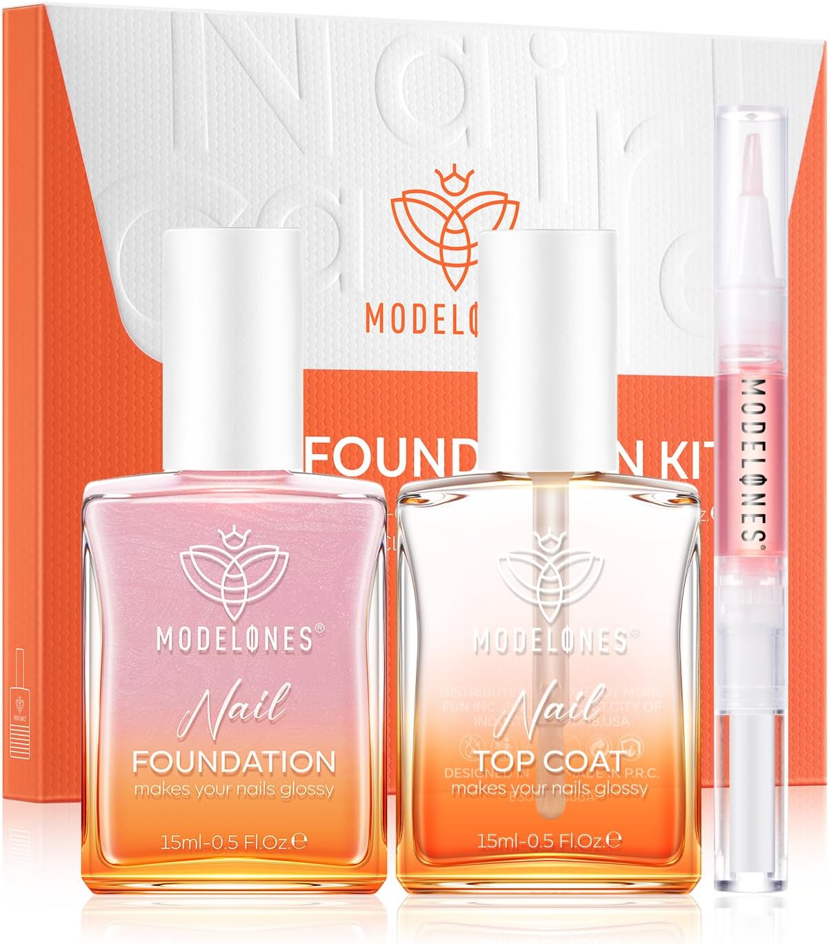 Modelones Nagelverzorging, 8-in-1 nagelverzorgingsproducten met toplaag cuticle olie, professioneel nagelopbouwserum voor agelverharder, breekbare nagels, nagelbleekmiddel, nagelolie reparatie &