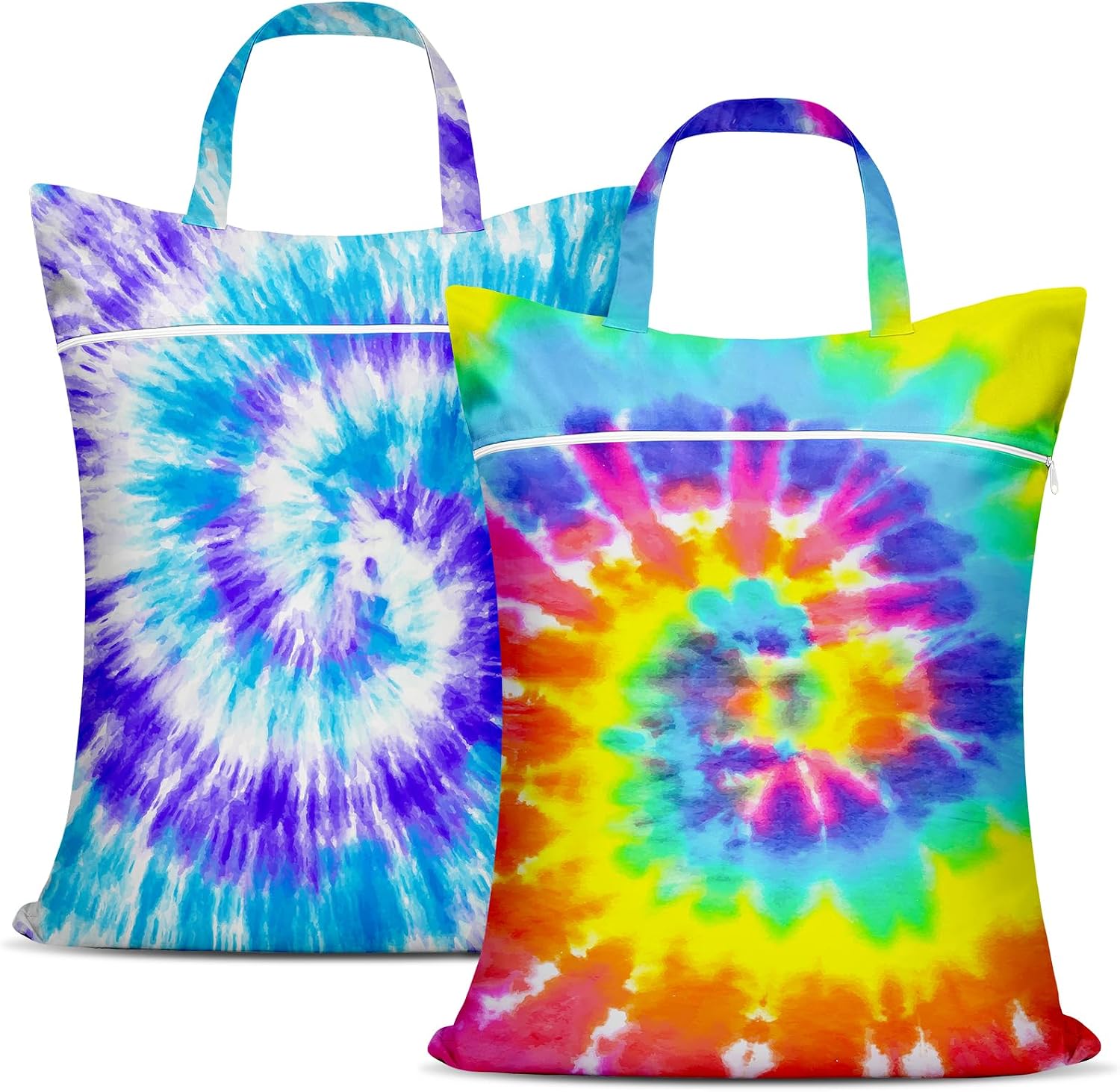 2 Pcs Large Travel Laundry Bags - Waterproof with Handle, Washable Dirty Clothes Bags for Travel, Wet & Dry Use, Bathing Suit & Gym Clothes Laundry, Swimming Pool & College Dorm thumbnail