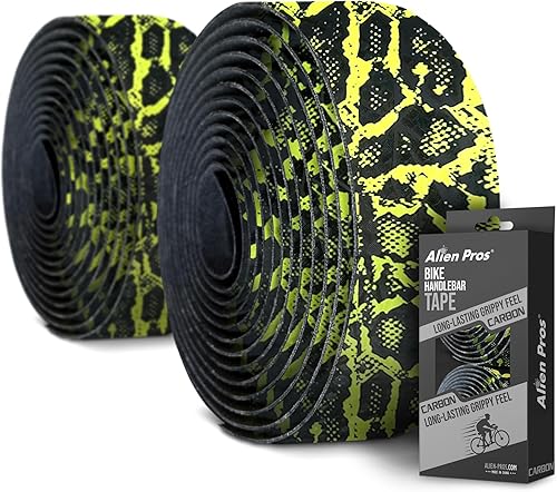 Miniatura 18 de ALIEN PROS Cinta para manillar de bicicleta de poliuretano (juego de 2) negro, rojo, blanco, rosa, azul, mejora el agarre de tu bicicleta con estas
