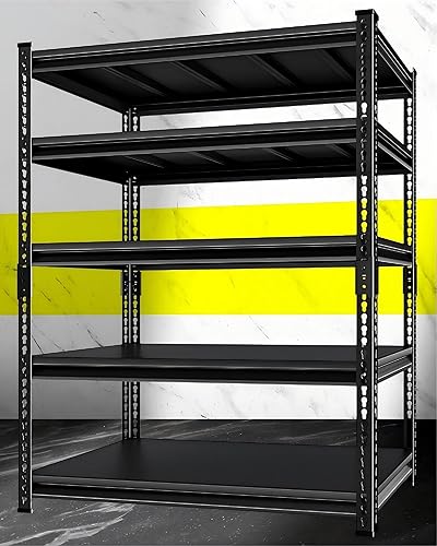 Miniatura 14 de Estantes de garaje utilitarios resistentes – 48 pulgadas de ancho, 2,000 libras de acero de metal industrial, estantes de almacenamiento industrial,