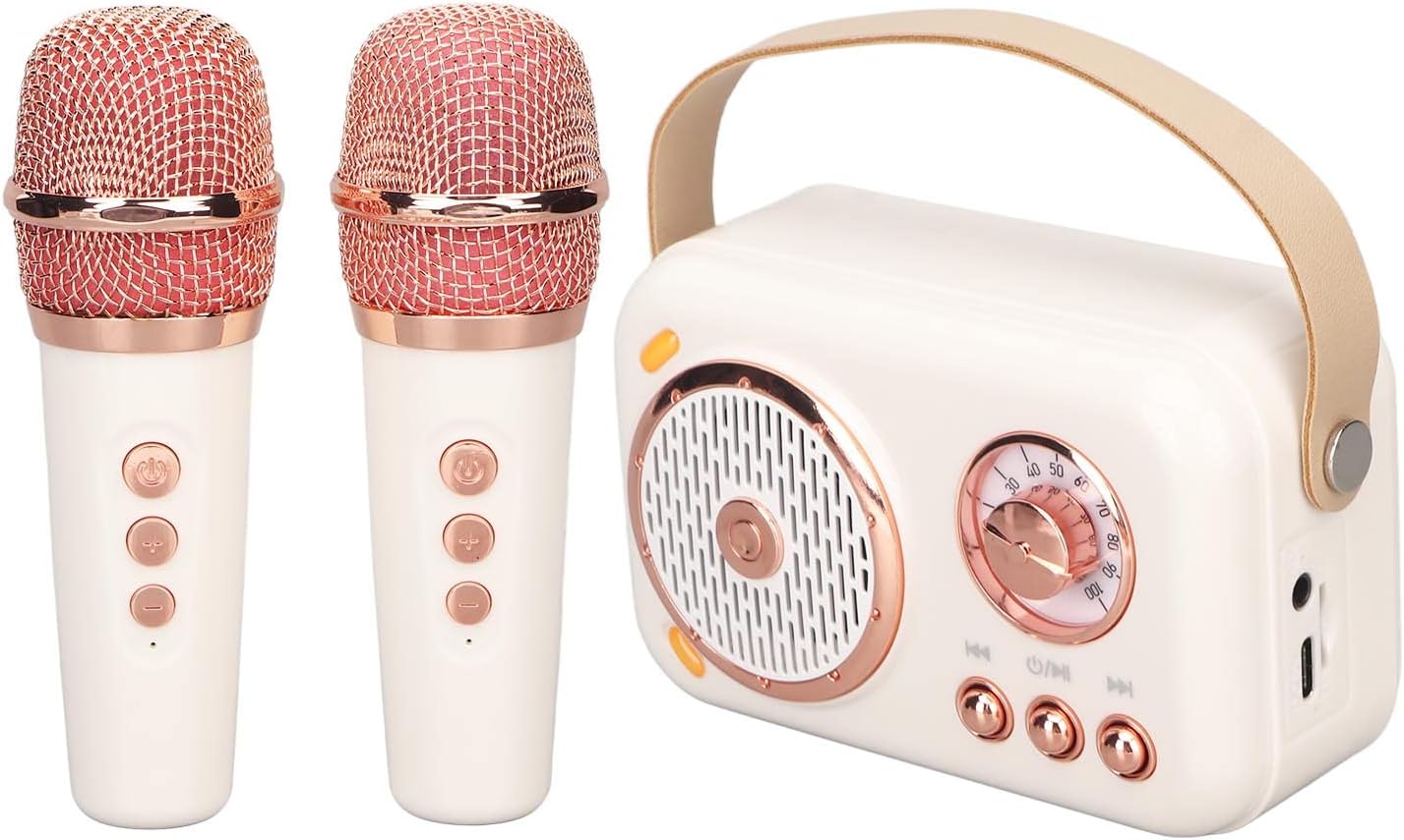 Karaoke machine with cordless mic