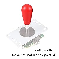 Vista 2 de 2 piezas ovaladas de cabeza de joystick de bola superior de elipse pomo para repuesto Arcade DIY piezas (azul y rojo)