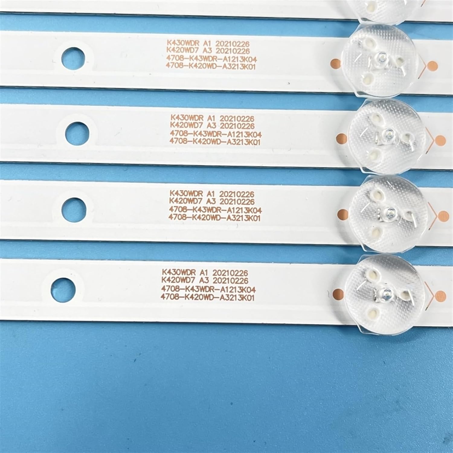 Backlight Strips Kit Compatible with K420WD7 K420WDB K430WD7 K430WD9 LC430DUY K420WD7 A3 K430WDR A1 4708-K420WD-A3213K01(8pcs for 1TV)