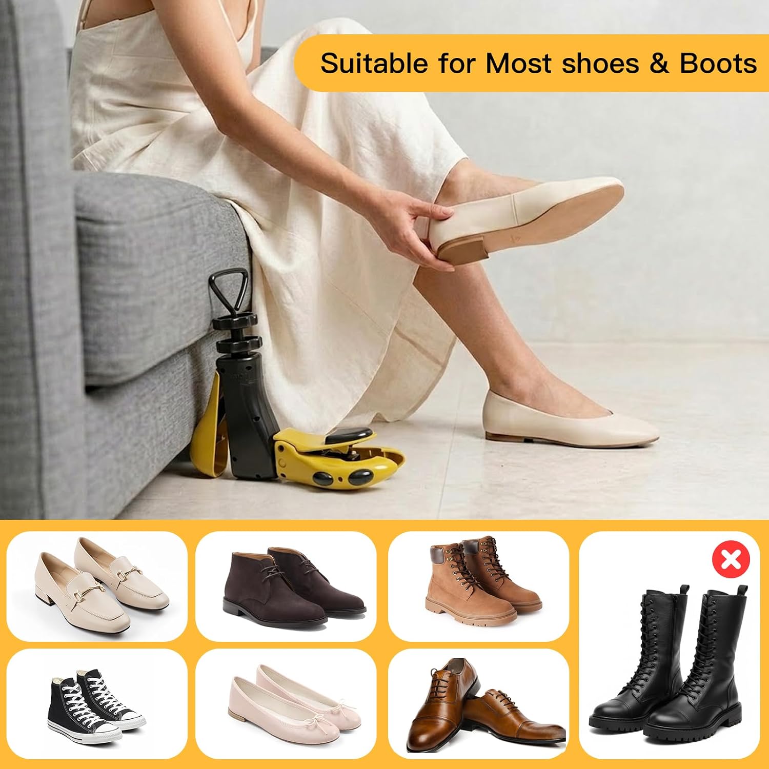Adjustable Shoe & Boot Stretcher, Width, Length & Height Expander